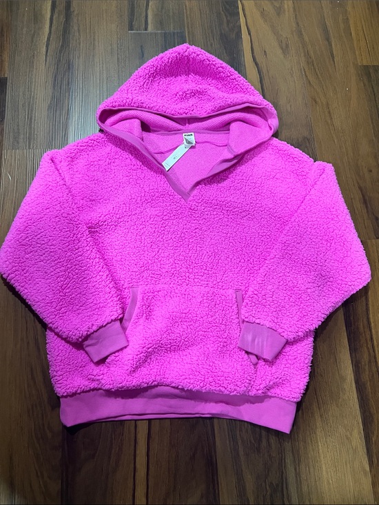 PINK Victoria's Secret Tops - PINK Victoria's Secret Kids Plush Sherpa Hoodie in Hot Pink